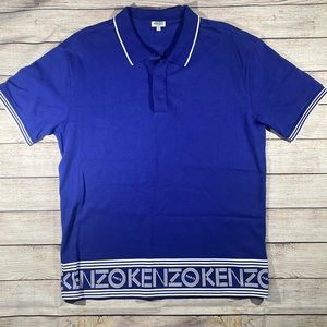 Kenzo Blue Polo mens size Large